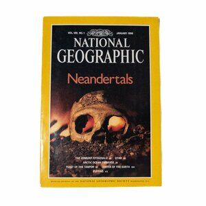 National Geographic Magazine January 1996 Vol. 189 No. 1 "Neandertals"